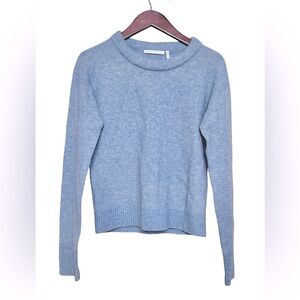 Helmut Lang Women’s Classic Cozy Blue Knit Wool Blend Pullover Sweater Sz Small